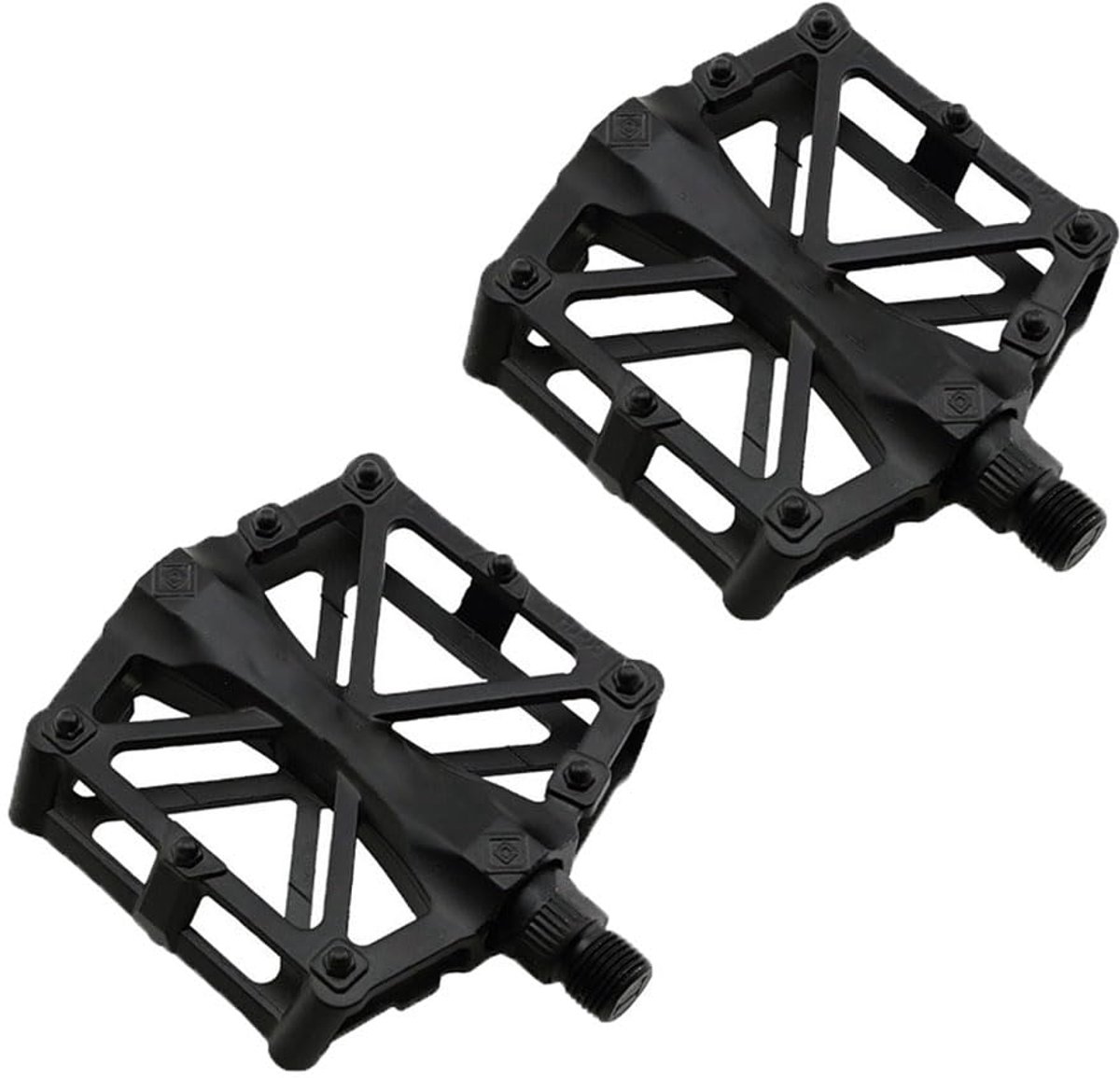 Fietspedalen Aluminium Antislip - Duurzaam zwart - Geschikt voor MTB en BMX - Verbeter grip en controle - ShopVlot