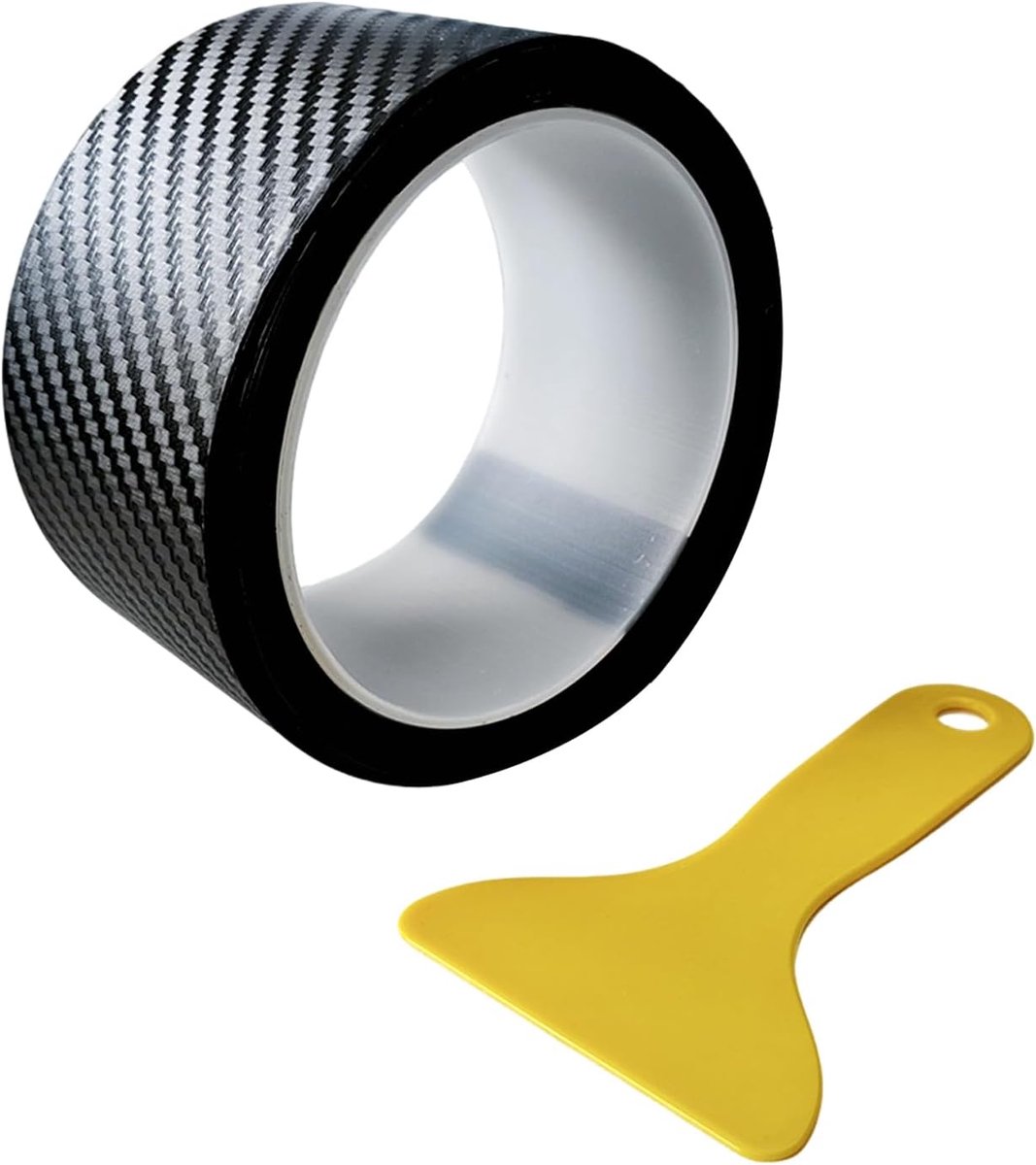 3D-carbonfolie voor auto 5 m x 5 cm - zwarte zelfklevende rol - waterdicht en krasbestendig - SnelShoppen