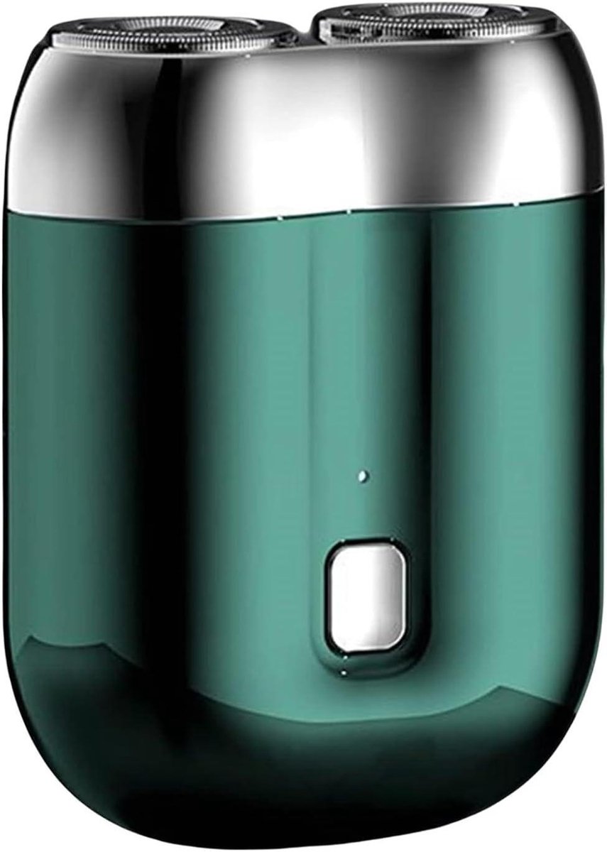 Elektrisch Reisscheerapparaat - Draagbaar Scheerapparaat Mannen - Snel Scheren - Dubbele Kop - 7x5.4 cm - Zilver