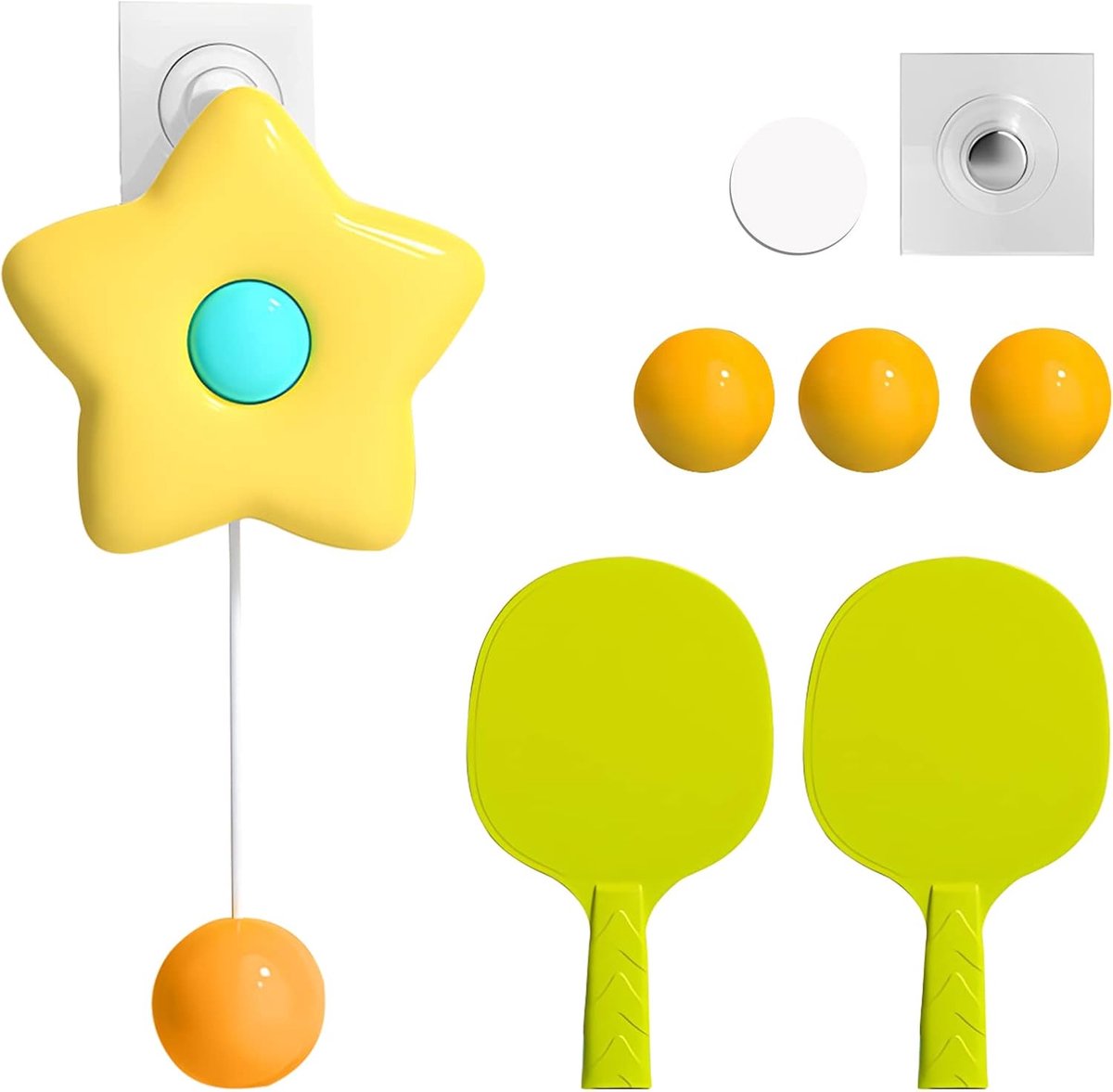Tafeltennis Set Binnen - Hoogwaardige PVC - Gele Kleur - Creatieve Zelftraining - SnelShoppen