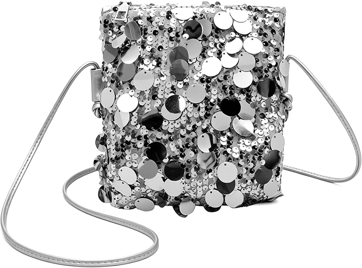 Pailletten Crossbody Tas - Sparkling Avond Handtas - Rits Telefoon Tas - Perfect voor Bruiloft - SnelShoppen