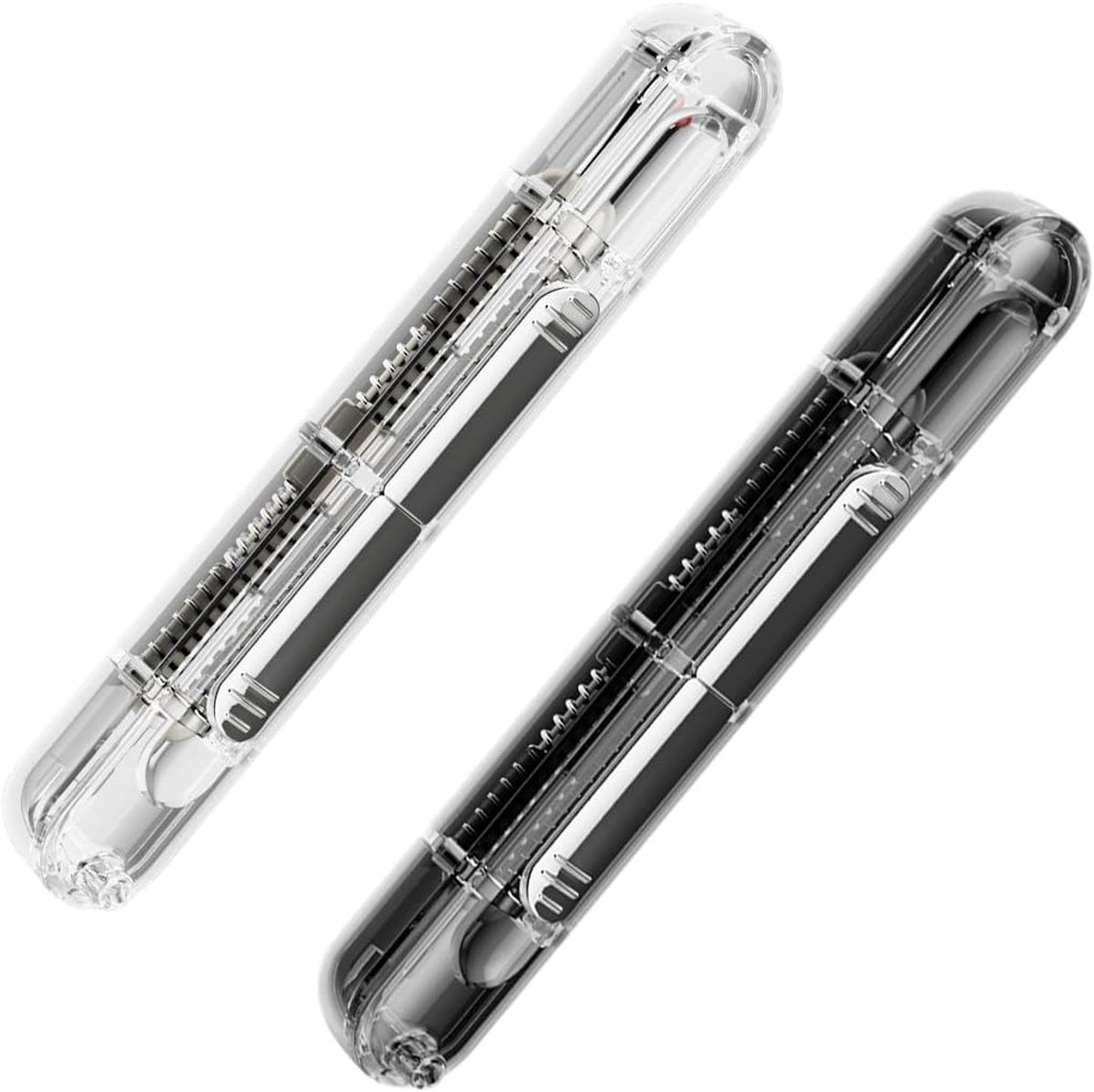 2 stuks draadinstekers met draadsnijder, 2-in-1 tool van ABS en roestvrij staal voor snel inrijgen en losmaken van naden (10,5 cm) (wit/zwart)