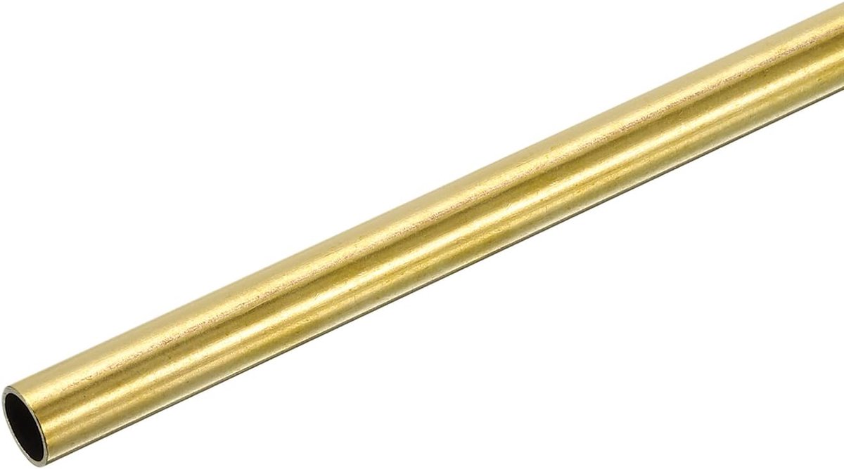 Messing buis 250 mm lengte, 9 mm buitendiameter, naadloze rechte buis 0,5 mm wanddikte, messing ronde buis voor industrie, bouw, tuin, huishouden, knutselwerk, decoratie