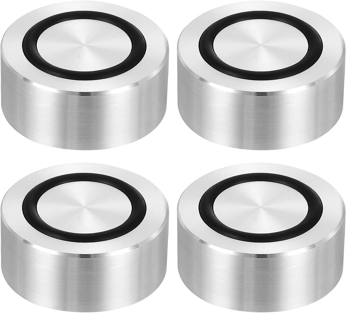 M8 schroefdraad 35 mm diameter 15 mm dikte adapter bovenste schijf glas ronde aluminium schijf 4 stuks ronde voeten solide hardware plaat met antislip rubberen ring