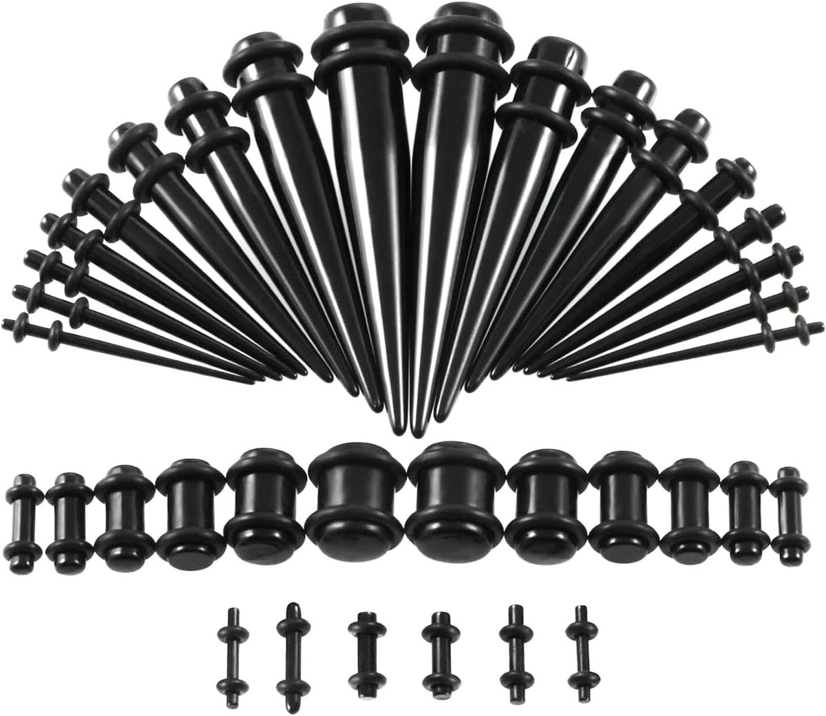 72Pcs Oorklemmen, Meerdere Maten En Gemakkelijk Te Dragen, Kwast Oor Expander, Piercing Sieraden, Gepersonaliseerde Mode Producten.