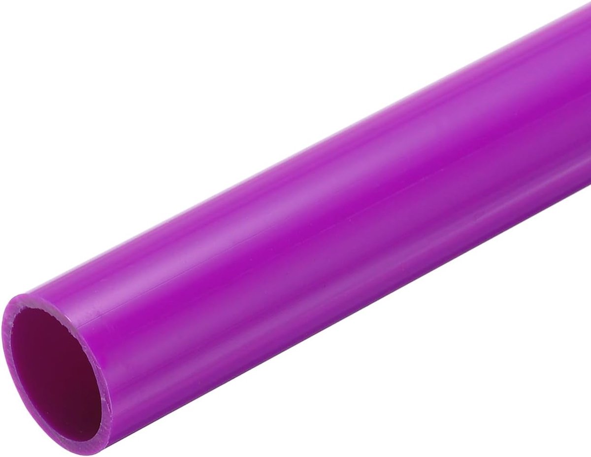 Ronde stijve pvc-slang, 1 inch, 21 mm, ID, 25 mm, OD, 500 mm, violet, zeer sterk, voor waterleiding, handwerk, decoratie, kabelmantel