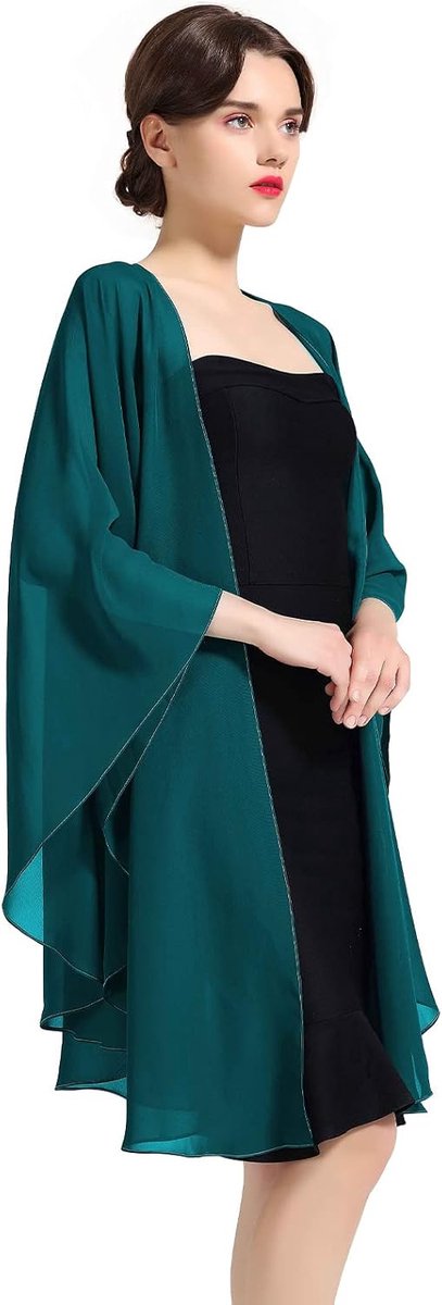 Chiffon Sjaal En Wraps Dames Bruidssjaal Zomer Elegant voor Bruiloft Festival