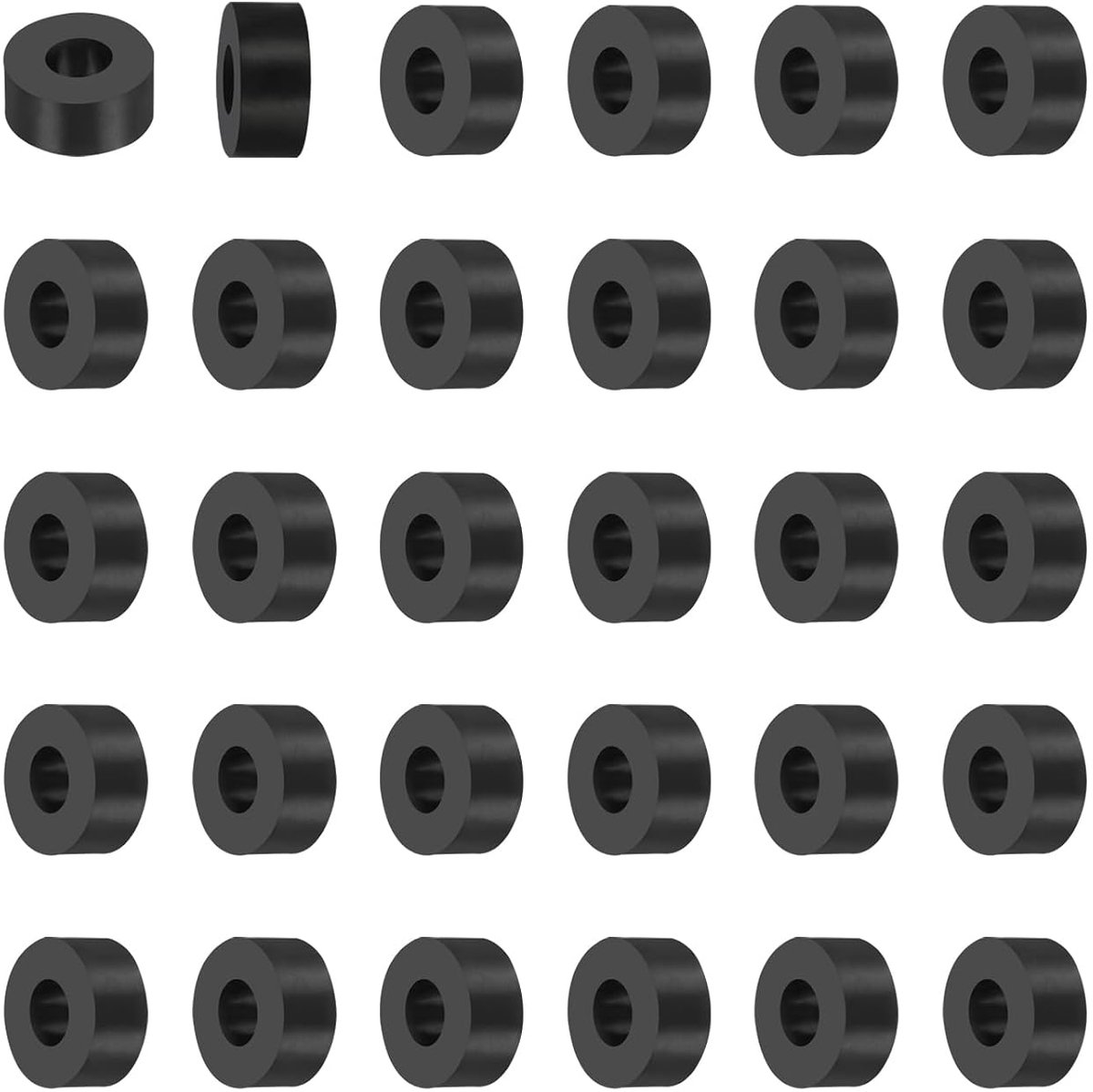 30 stuks rubberen sluitringen met gat, ID 10 mm OD 22 mm hoog, 10 mm rubberen afdichting, rond, geluidsdemping, rubberen ringen, platte afdichting voor auto, motormontage