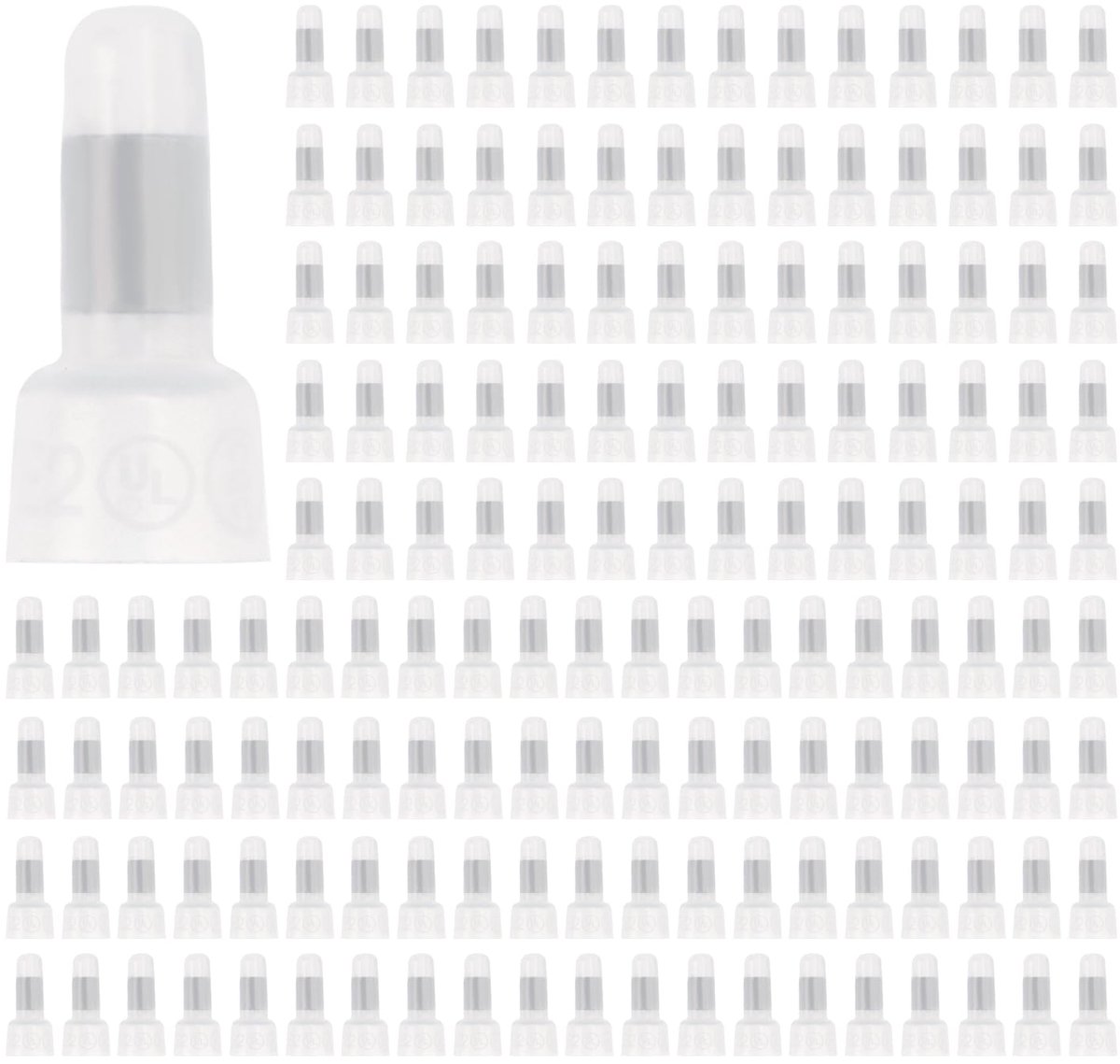 150 Stuks Connectoren met Gesloten Uiteinde, Aansluitset voor Krimpdop met Gesloten Uiteinde, Nylon, 16-14 AWG