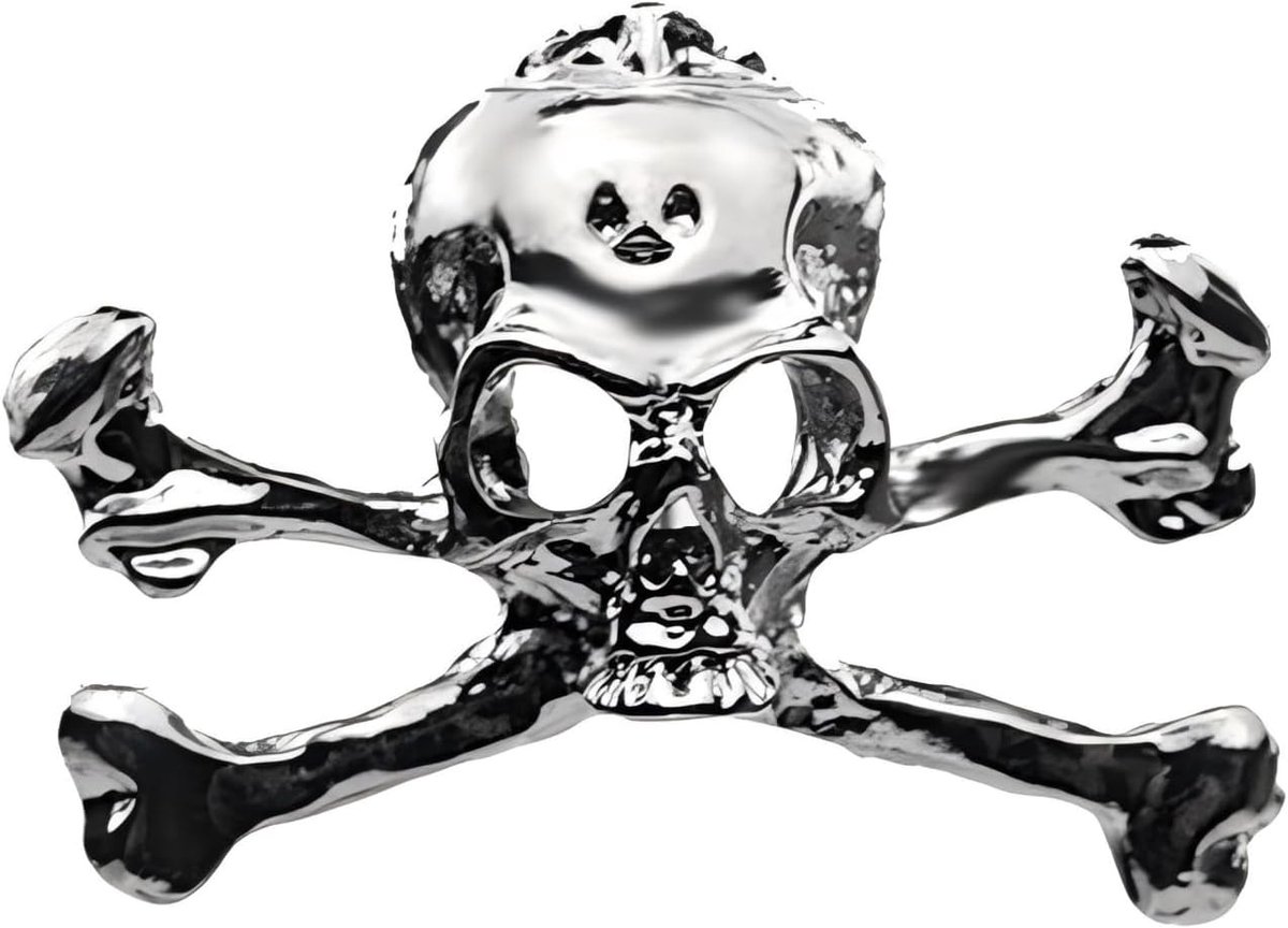 Piraten doodskop broche met kruisbeenderen metalen sieraden voor Halloween kostuumfeest dames revers sieraden sjaal accessoires