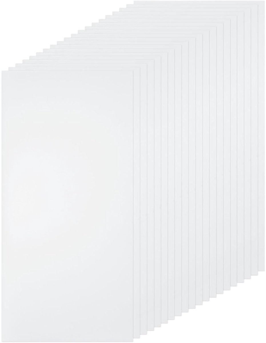 20 stuks transparante kunststof platen, 20 x 10 x 10 cm, flexibel, transparant, met beschermend papier voor knutselprojecten van borden