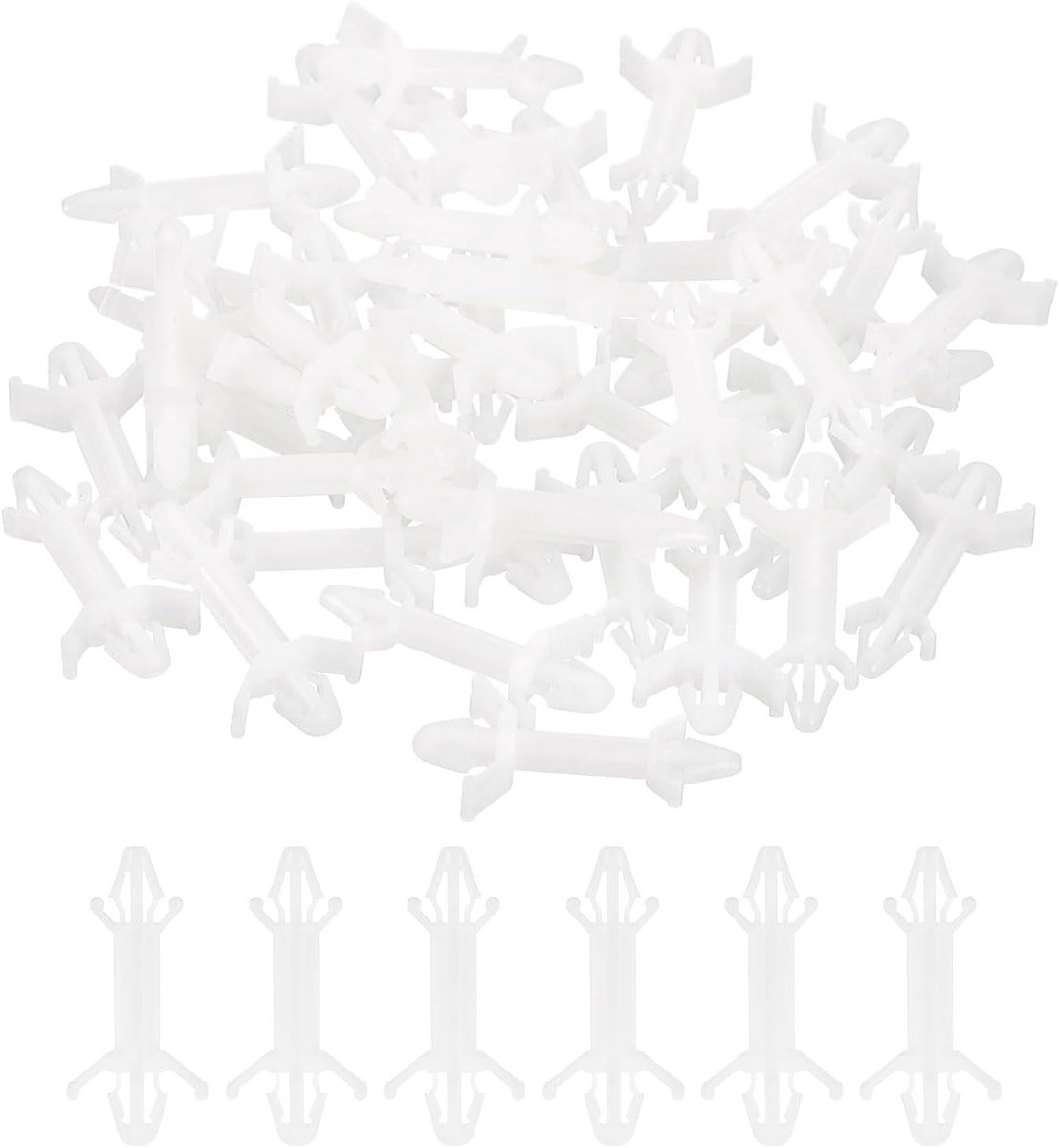 60STKS PCB Bord Isolatie Kolom, Nylon Omgekeerde Vergrendeling Printplaat Clips Standoff Dubbelkop Isolatiehanger Ondersteuning Hoogte 16mm / 0,63"