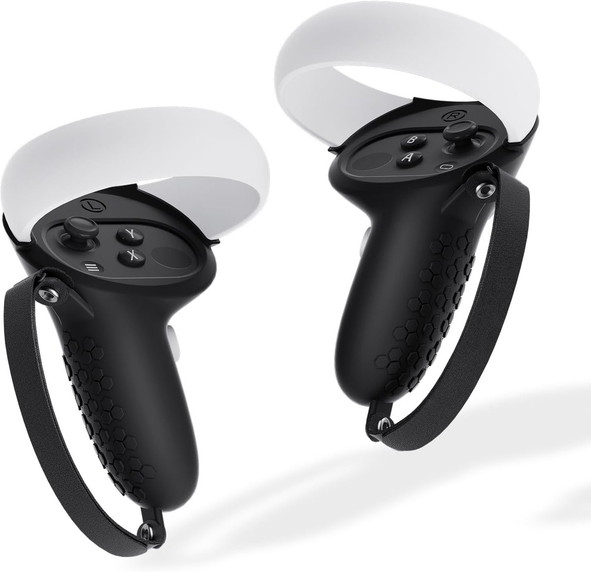 Controller Grips Cover voor Oculus Quest 2, antisliptextuur - VR-accessoires compatibel met Meta Quest 2, siliconen controller grips cover met verstelbare knokkelbanden