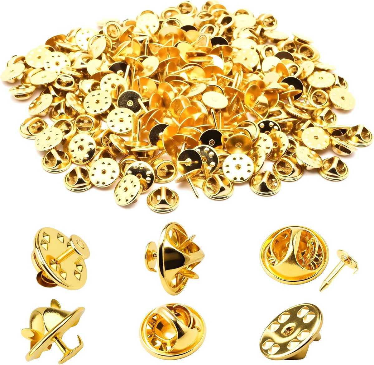 70 paar vlinderspelden, gouden vlinderclips, voor stropdassen, jassen, hoeden, knutselen, sieraden maken