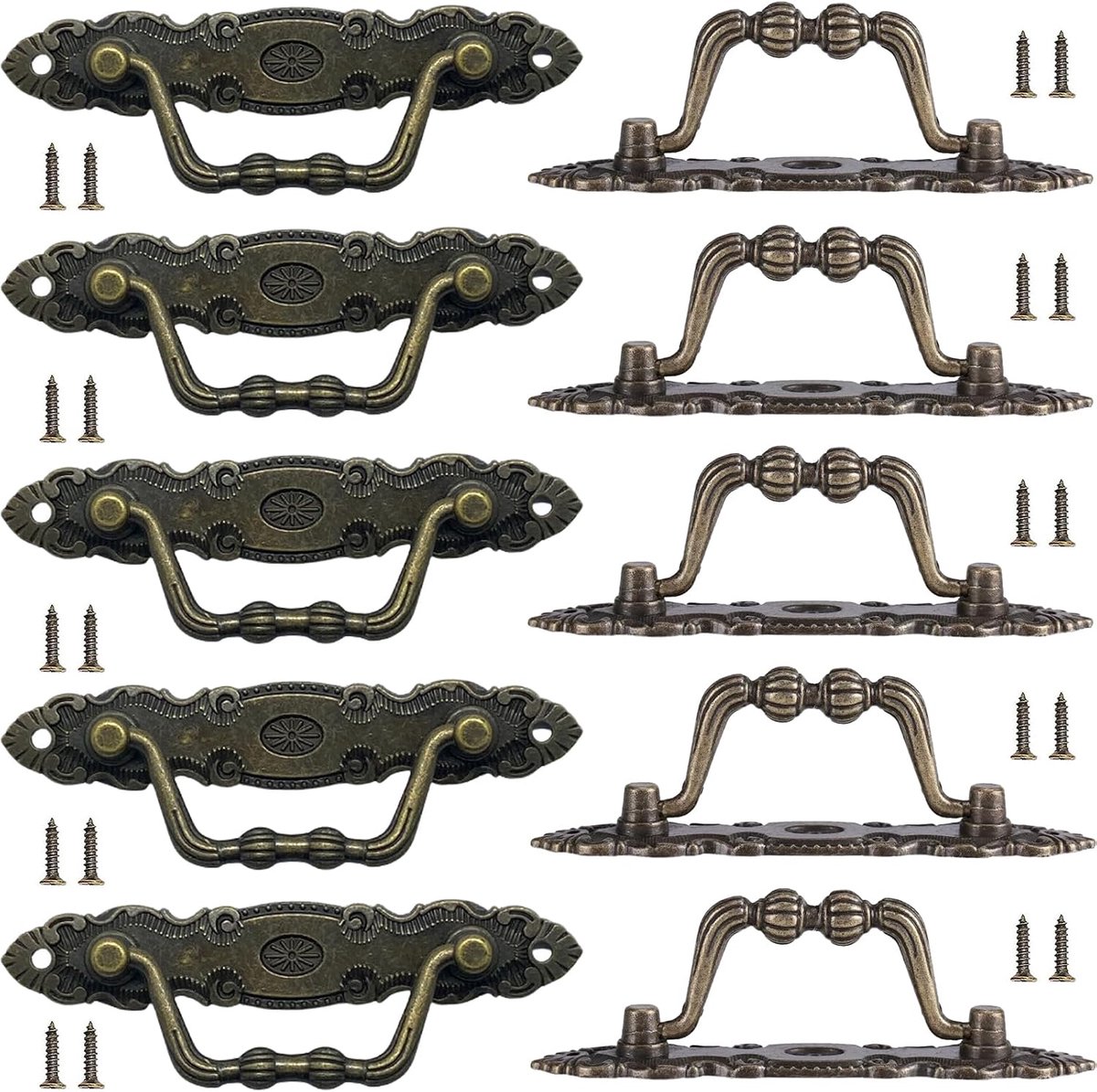 12 stuks meubelknoppen antieke meubels, handgrepen kast pull handvat brons knop meubelgrepen antieke laden vintage keukenkast kledingkast knop voor commode kast meubels commodegrepen