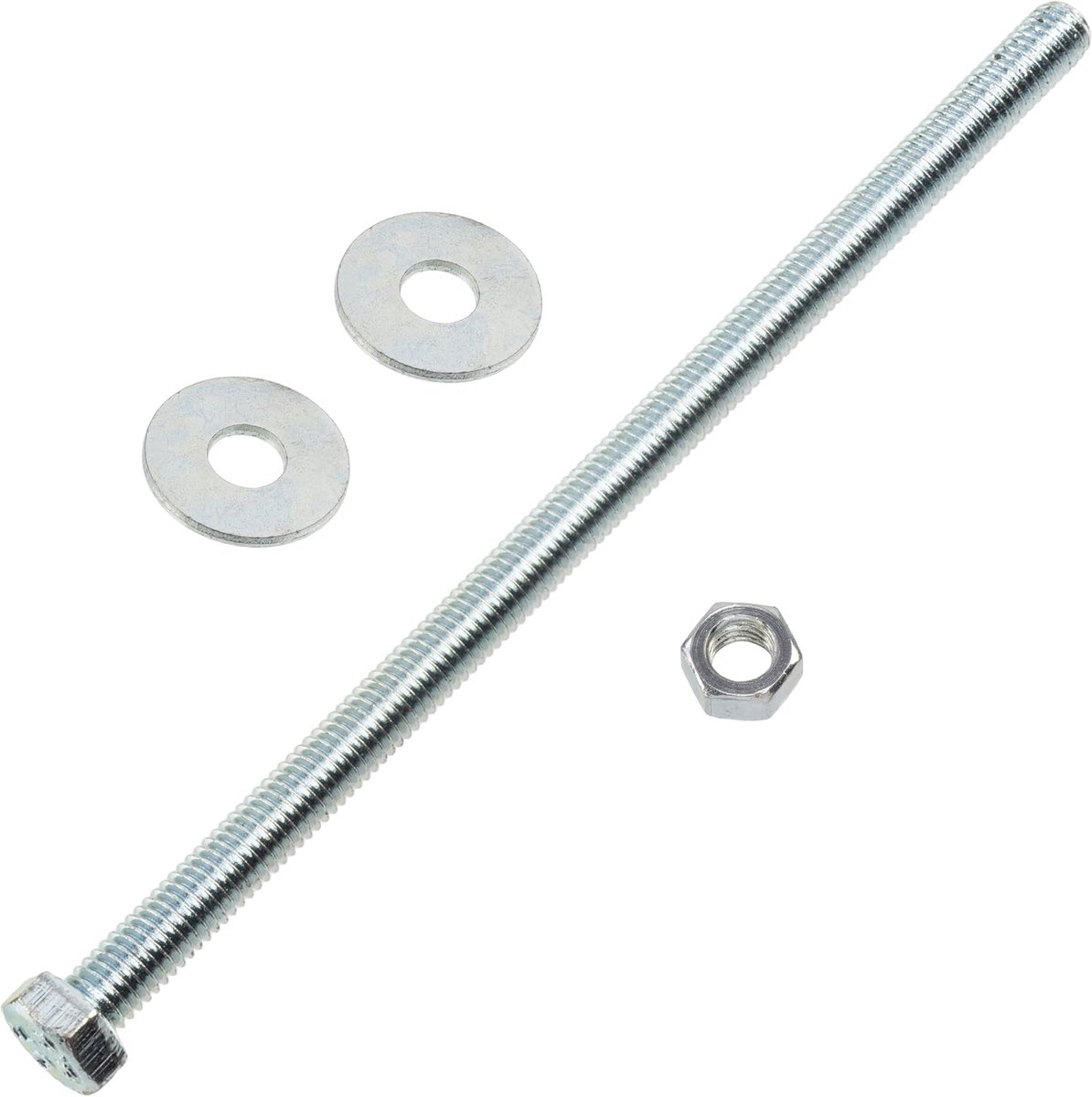 - Set van 10 zeskantbouten M5x100 mm + 20 brede ringen M5x15 mm + 10 zeskantmoeren M5 voor doe-het-zelf en lichte bevestiging | van staal
