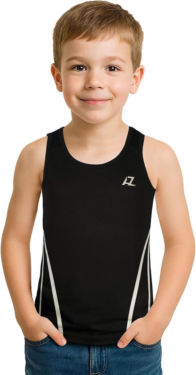 Sportvest jongens 3-14 jaar - ademend en lichtgewicht - comfortabele tanktop - ideaal voor actieve dagen - SnelShoppen
