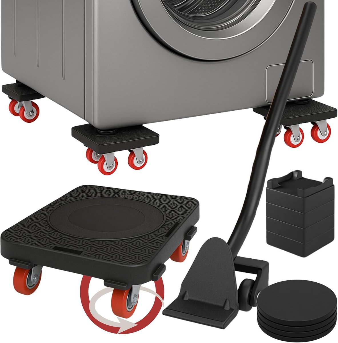 – gereedschap voor het verplaatsen van zware meubels – capaciteit 230 kg – met TPE-wielen en antislip pads, 360° glijvermogen voor verhuizing en renovatie