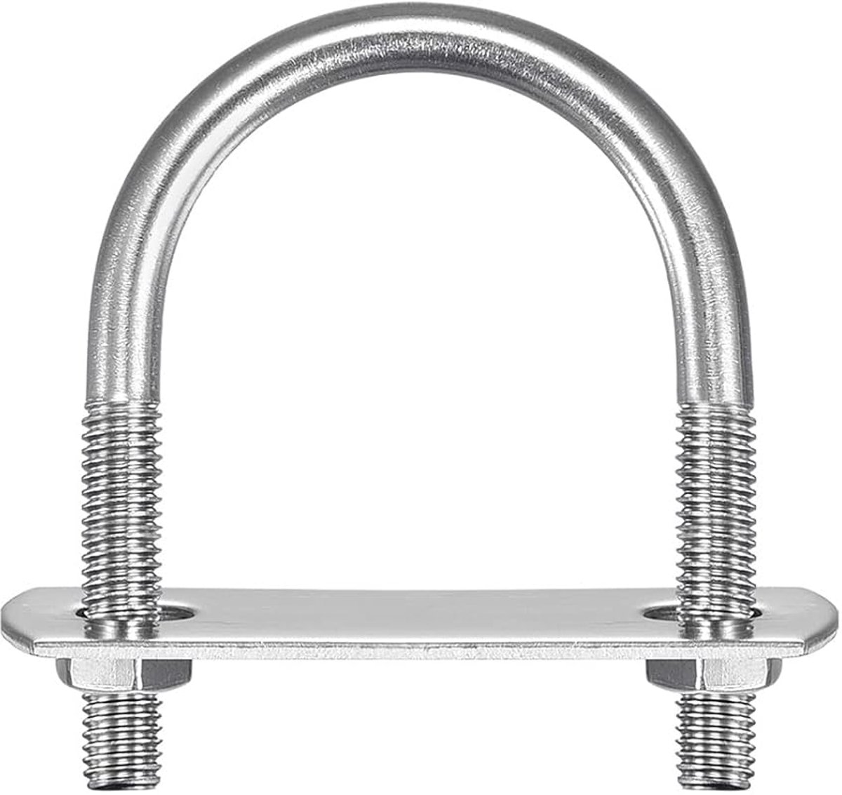 sourcing map Ronde U-bouten 35 mm (1,38 inch) binnenbreedte 53 mm lengte M6 304 roestvrij staal U-klemschroef met moer sluitringen en plaat voor bootaanhangers