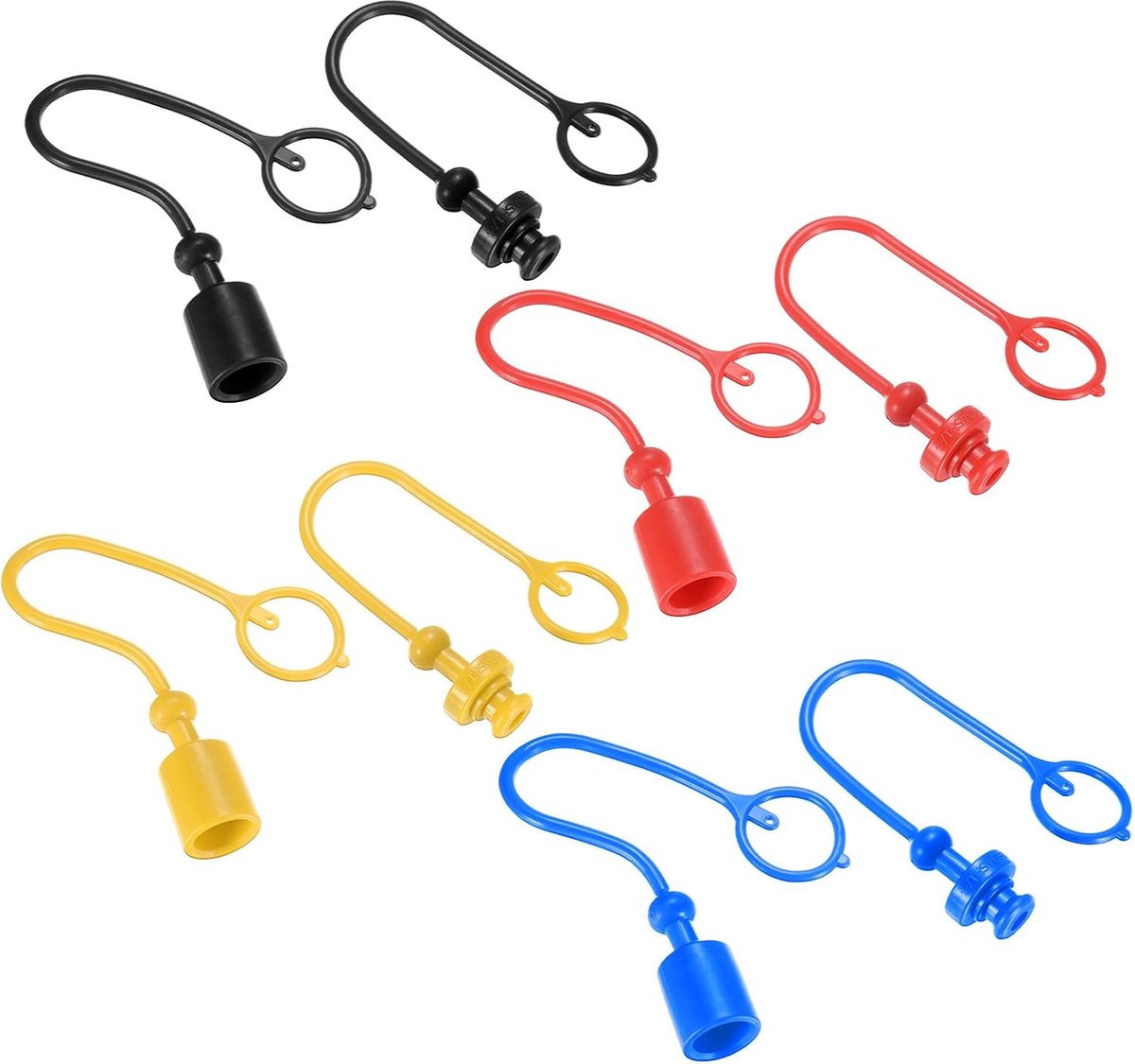 Hydraulische Koppeling Stofkap en Vrouwelijke Plug Cover 1/2 ISO-A PVC Rubber Covers met Retentiering, Snel Verbindt Poortafdekkingen Fittingen voor Hydraulische Koppelingen [4