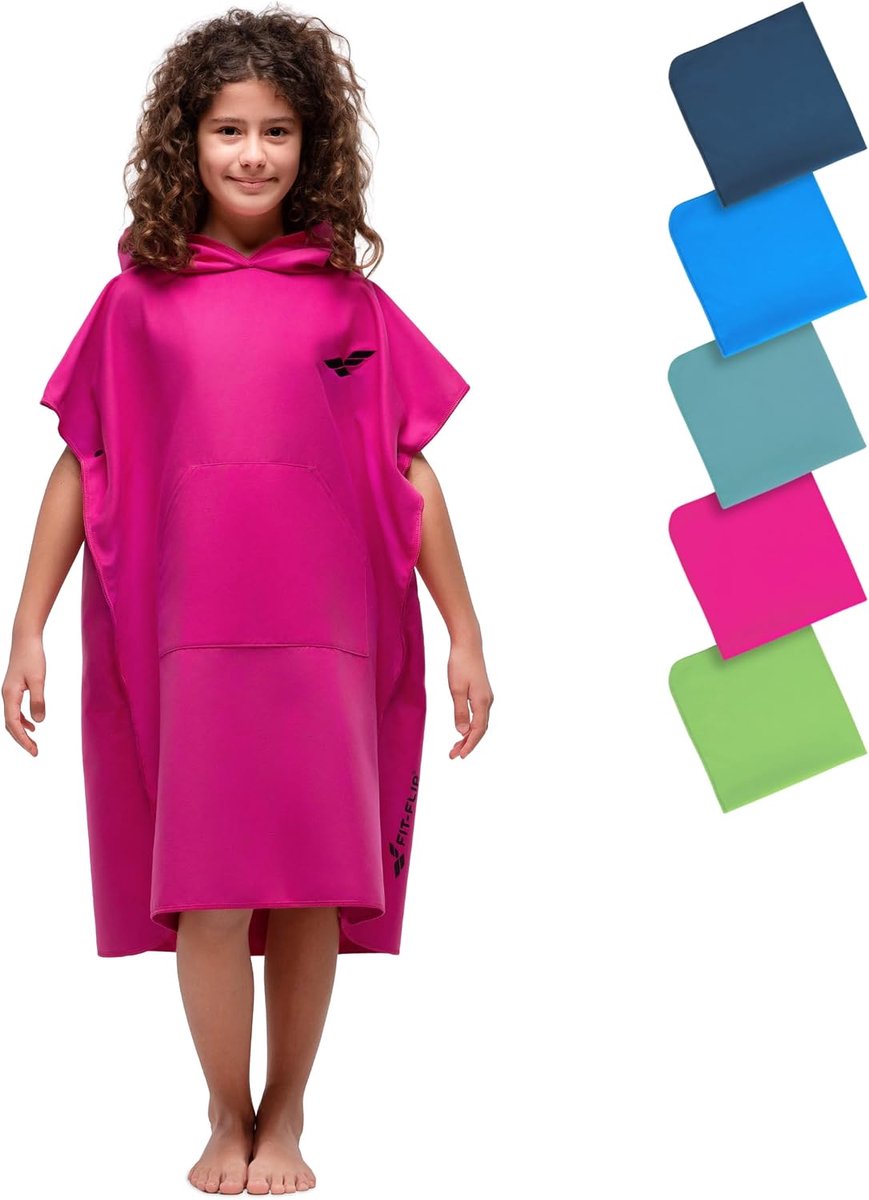 Omkleed handdoek op het strand - ultralicht en sneldrogend – surfponcho microvezel voor dames en heren - extra lange zwemponcho en poncho handdoek tegelijkertijd