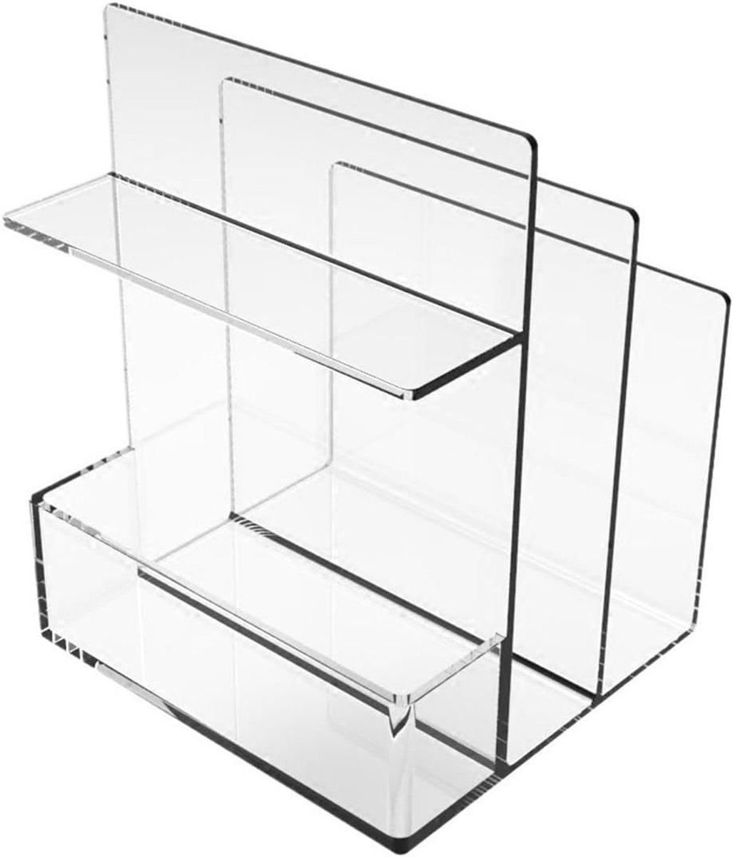 Boekenkast Minimalistische transparant acryl kleine boekenplank studentenopbergdoos kantoorbenodigdheden