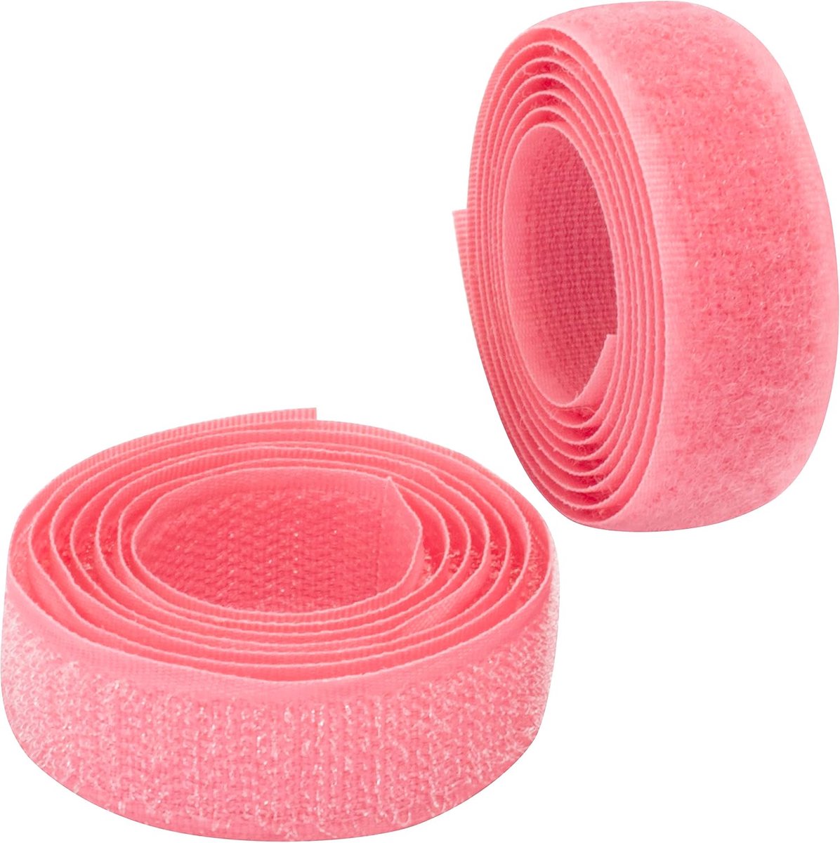 C65907 Krabband/rol, 20 mm, 1 m, zelfgrijpend, organizer/kabelbinders, koord, tas, kleding, riem, kleur: donkerroze, van polyamide en polyester