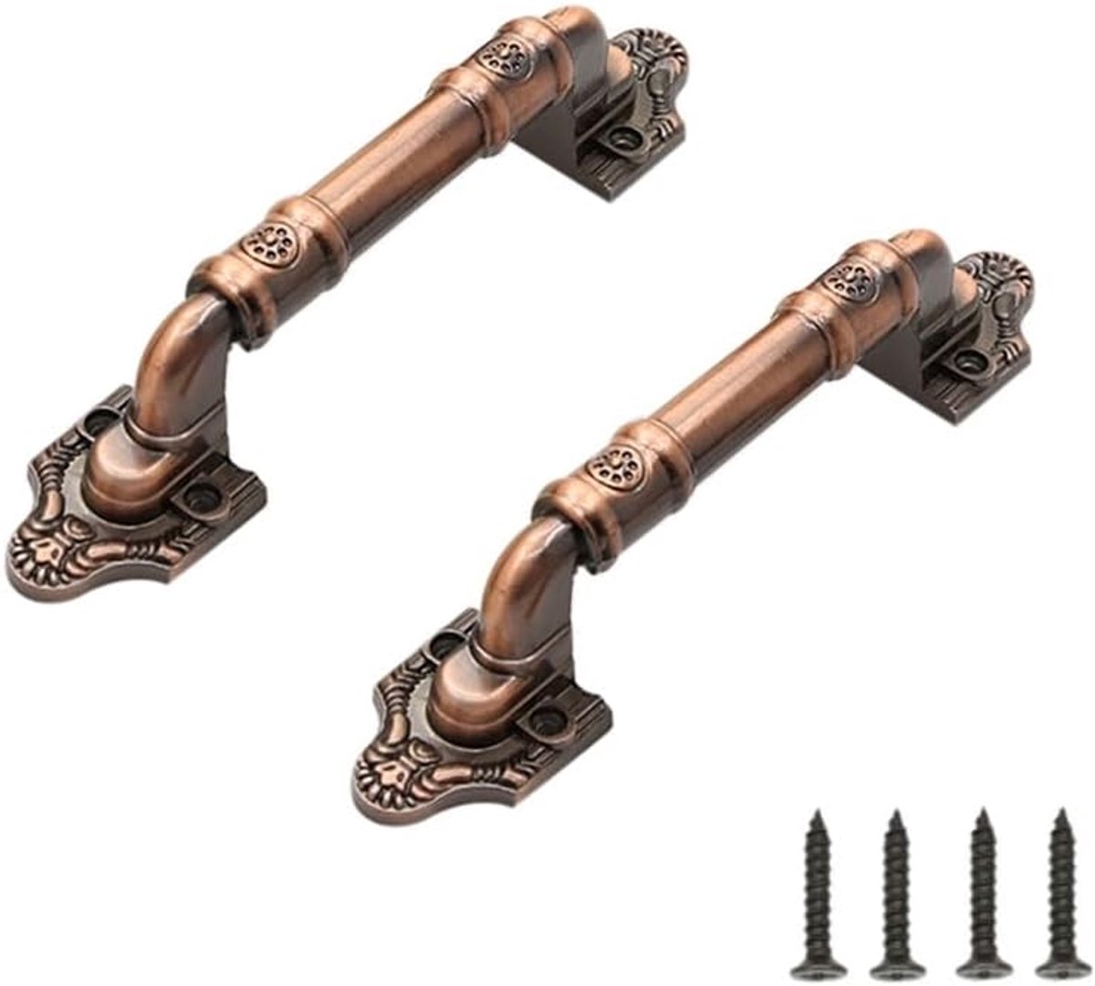 2 Stuks Schuifdeur Trekgreep voor Houten Tuin Gate Schuur Kast Deur Grote Houten Deurklink Antieke Ijzeren Deuren Vintage Deurklink 128mm
