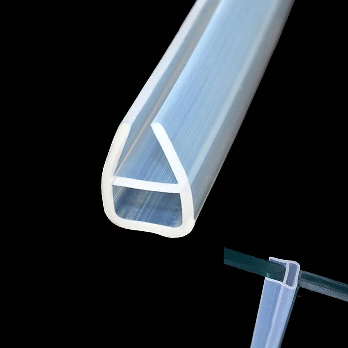 Afdichting douchedeur (U, sluit voegen van 3-7 mm af, voor 10 mm dik glas)