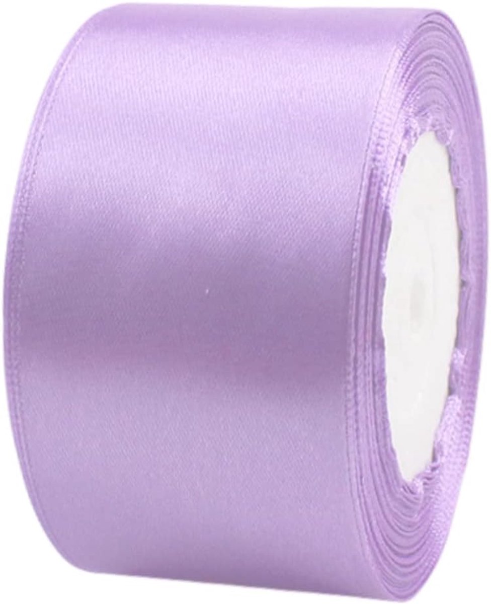Lint Lichtpaars 50mm,22 Meters Satijnen Linten, Decoratie Zijden Linten, Cadeaulint, Autolint,Stoffen Linten van Zijde en Satijn, voor Bruiloft, Feest, Verjaardag,Valentijn Party