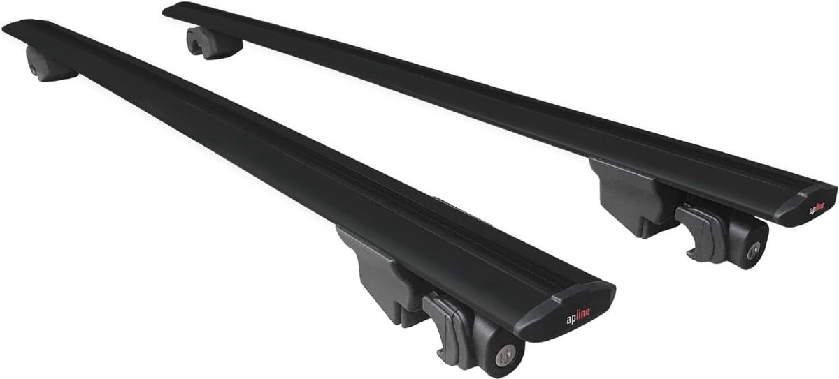 Compatibel met Peugeot 5008 2017-2023, dakdrager, haak, bagagedrager, relingdrager met sleutel, aluminium, zwart