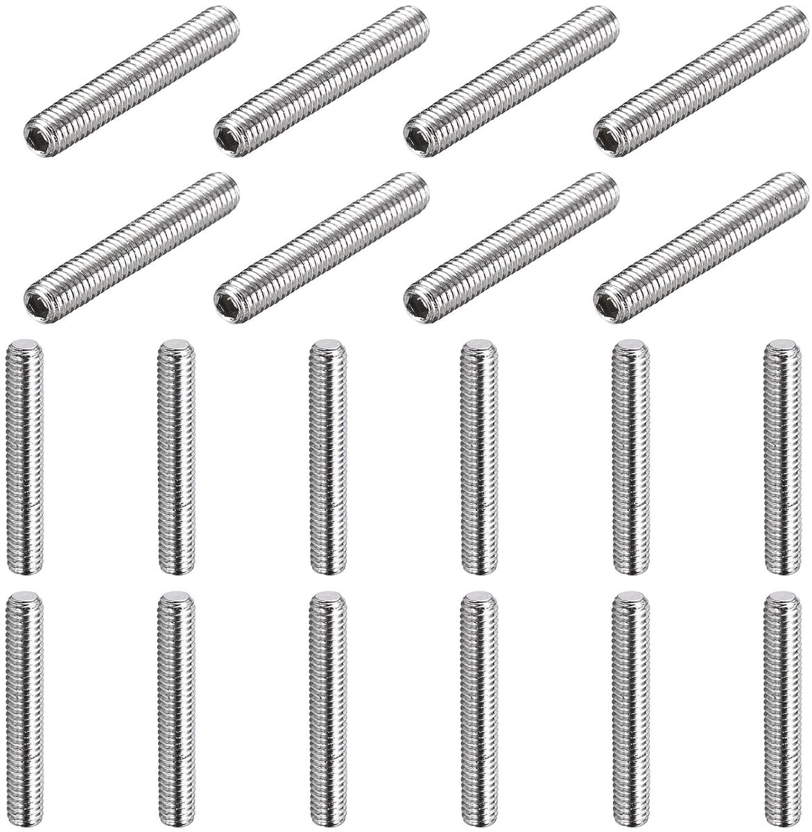 20 stuks schroeven M3 - 0,5 x 16 mm met binnenzeskant, 304 roestvrij staal met ronde punt voor reparaties in de badkamer, meubels, doe-het-zelfprojecten