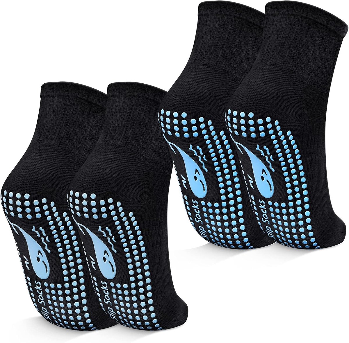 Yoga sokken 2-4 paar - antislip - voor yoga en pilates - optimale grip en stabiliteit - SnelShoppen