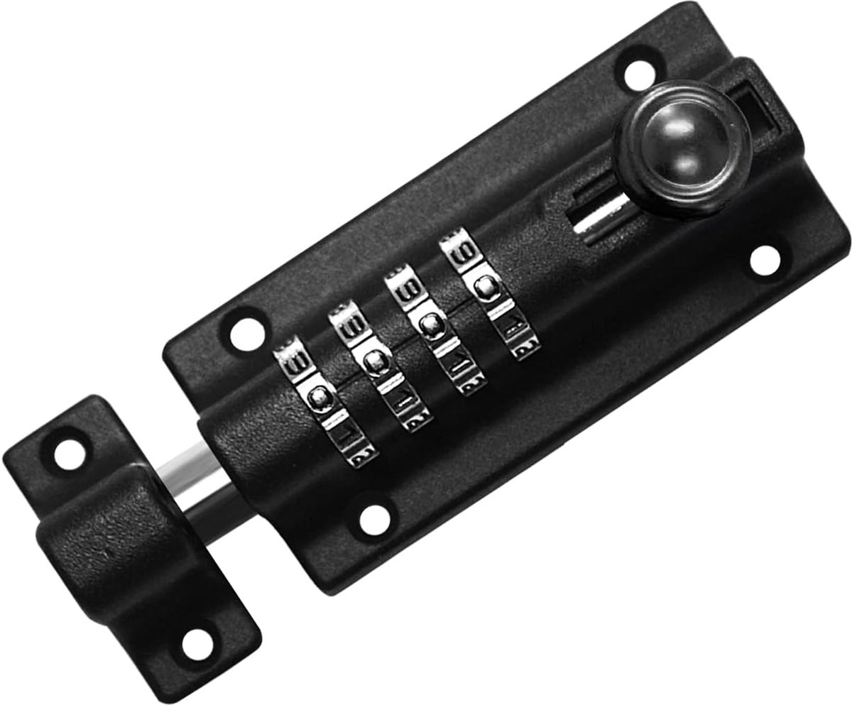 Deurslot met 4-cijferige code - zwart - keyless beveiliging - 10.000 combinaties - SnelShoppen