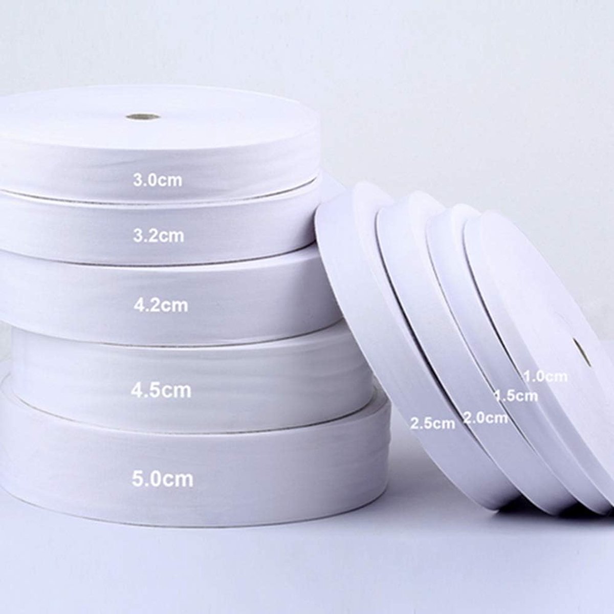 100 meter / rol katoenen band katoenen koord biasband decoratielint geen visgraatpatroon 100% katoen band katoenweefsel wit 1,5 cm