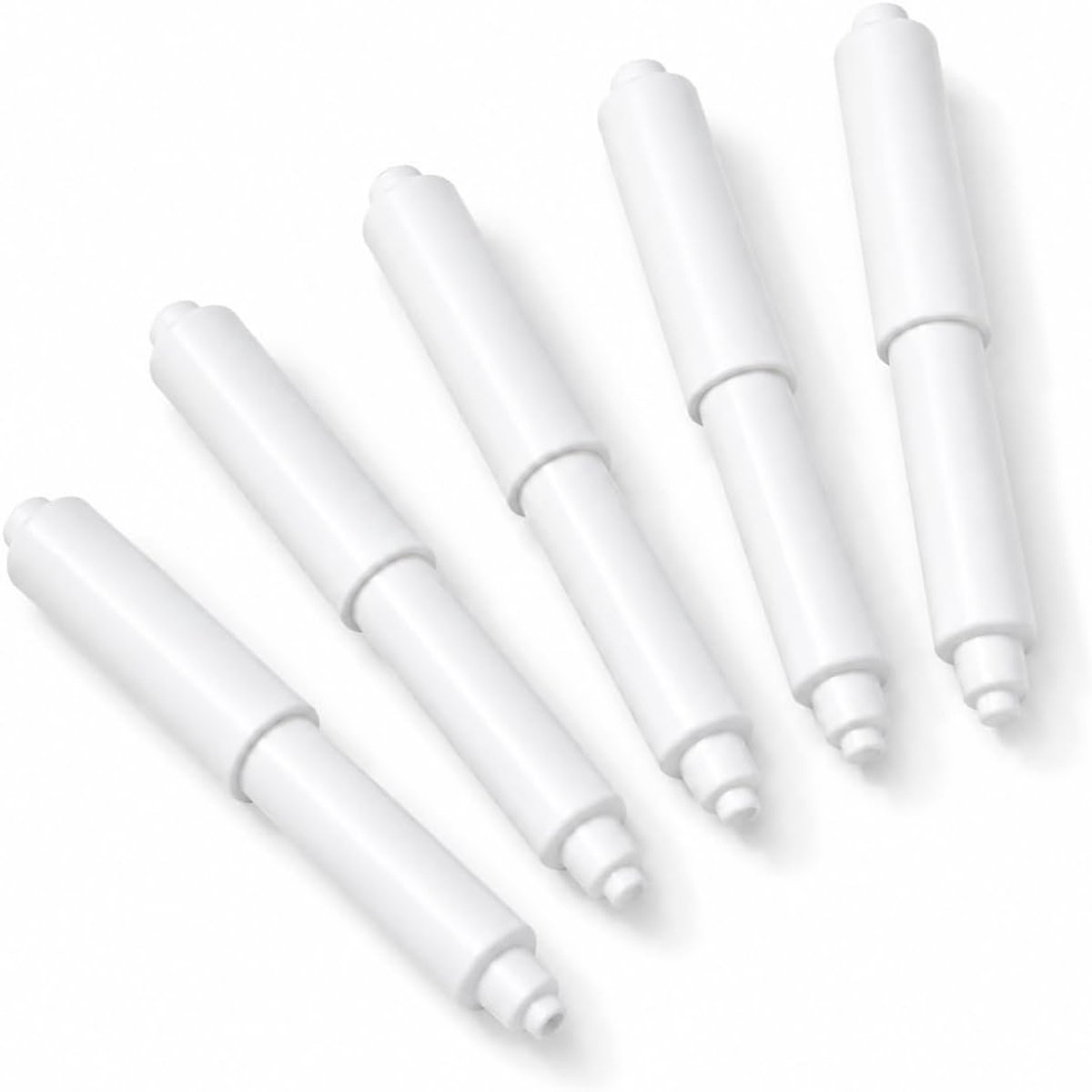 5 stuks toiletpapierhouder, reservestangen voor wc-rolhouder, veerhouder van kunststof, 11-15,5 cm, verstelbare accessoires voor badkamer, toilet, keuken en inbouwdispenser