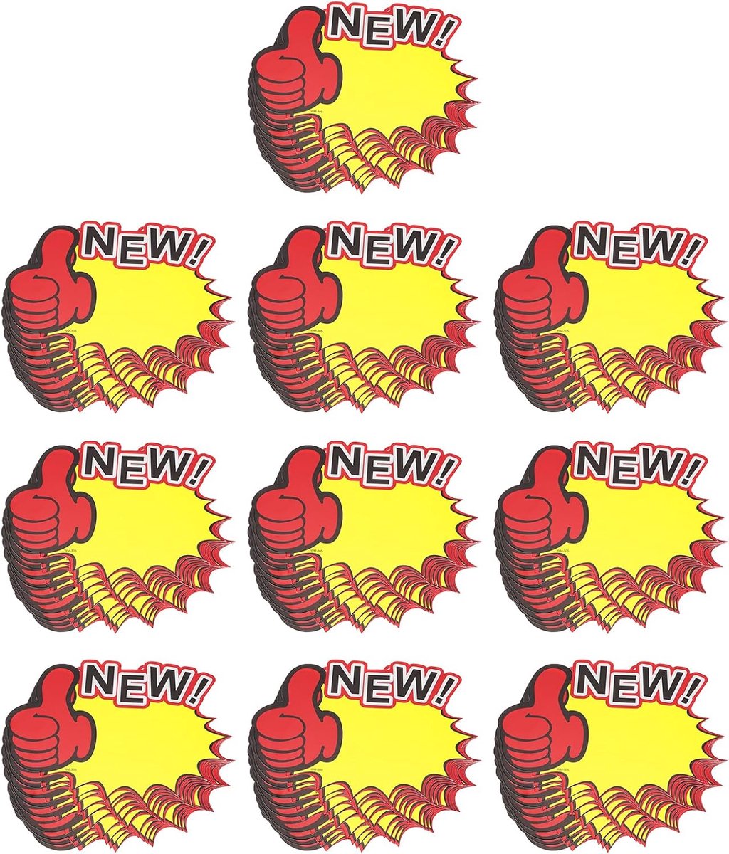 Prijsetiketten [NIEUW] met prijskaartjes inch ster prijsetiketten 8,9 x 7,1 cm kleur geel rode rand voor prijzen detail 200 stuks