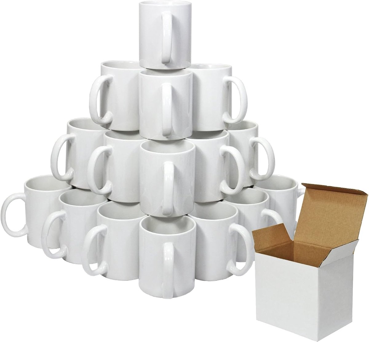 Mokken met blanco doosjes