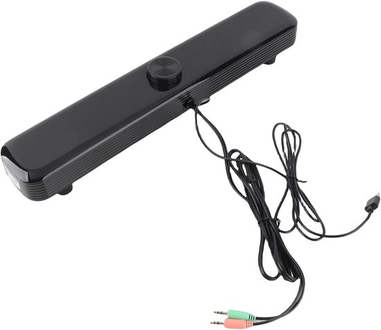 Mini Soundbar - PC Luidspreker Subwoofer - Muziek Luisteren - Dubbele Subwoofer - 48 x 12 x 9 cm - Zwart van MINI — afbeelding 5