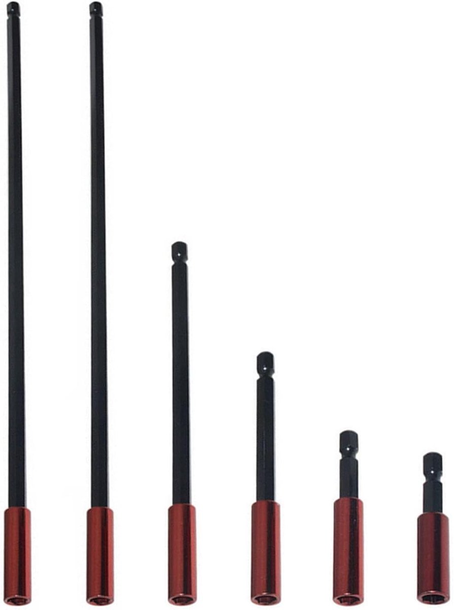 2 Stukken Verlengbithouder, 4 Stukken Zeshoekige Steel Magnetische Schroevendraaier Verlengstaaf, Magnetische Boorbit Verlengstaaf, Geschikt Voor Slagschroevendraaier.