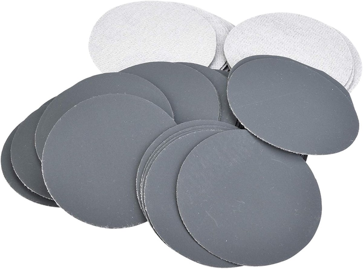50 stks Klittenband Schijven 75mm Schuurschijf Schuren Polijstpapier 3 inch Polijsten Schuurpads Slijpschijven(1500#)