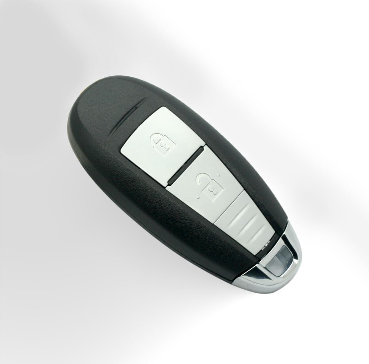 Smart Key Shell + Ongesneden Blanco Noodinsert Compatibel met Suzuki 2 Knoppen Sleutelloos Toegang Afstandsbediening Case Fob PG582