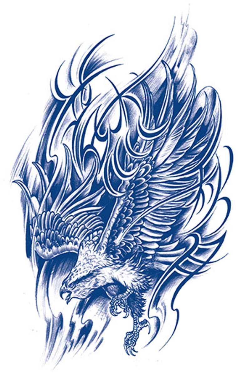 Tijdelijke tattoo Ironclaw Eagle 2 weken