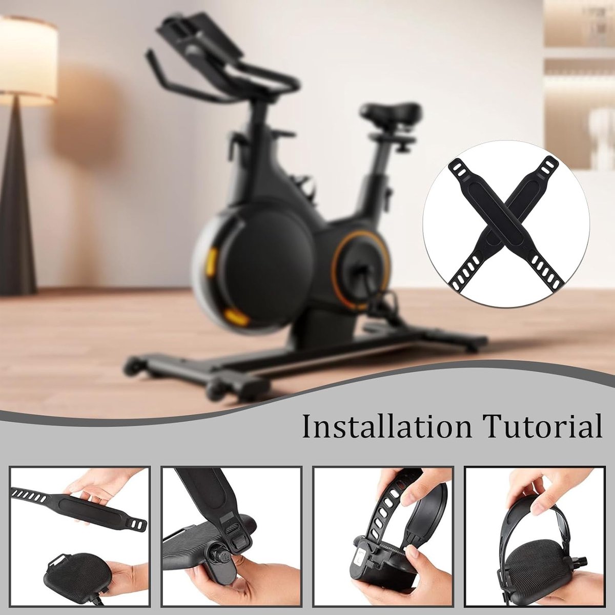 Fiets pedaalbanden verstelbaar - Universeel voor hometrainer - Verbeter je training - Perfecte pasvorm - ShopVlot