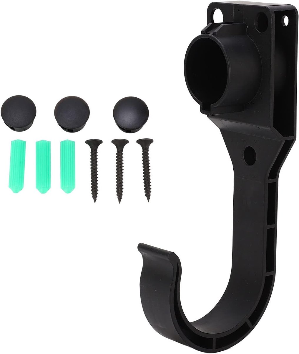 SnelShoppen - Wandhouder voor EV Oplaadkabel Type 1/J1772 - Kabel Organizer voor Elektrische Voertuigen - Universeel ABS Materiaal - Geschikt voor Bin