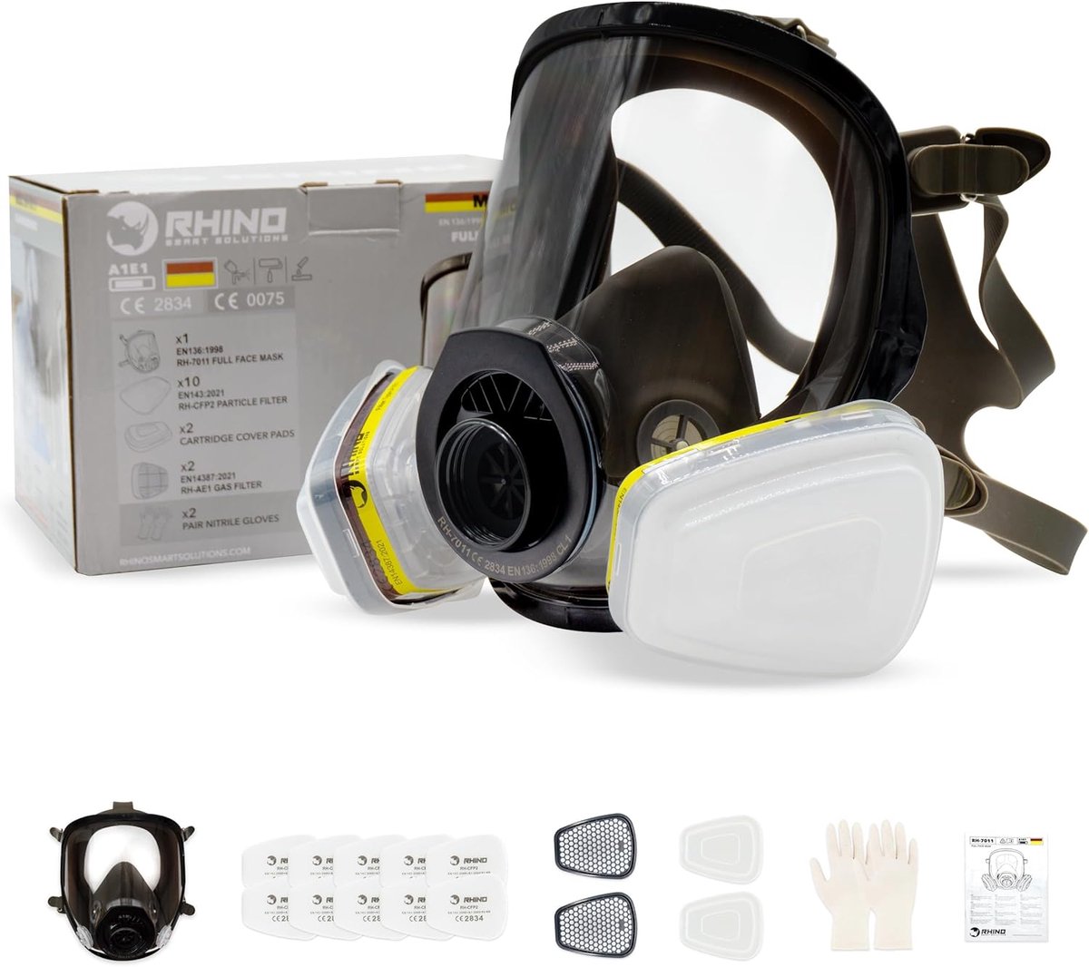 Gasmasker met Volledige Gezichtsbedekking - Herbruikbaar - Voor Organische Damp - Optimale Bescherming - SnelShoppen