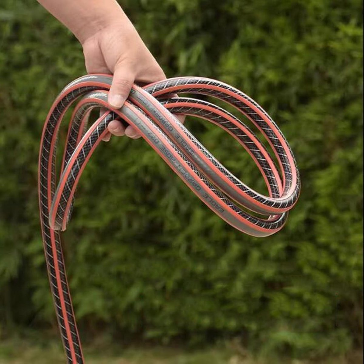Tuinslang PVC - Flexibele waterslang - Gazon irrigatie - Hogedruk bestendig - 10 meter - Grijs – foto 2