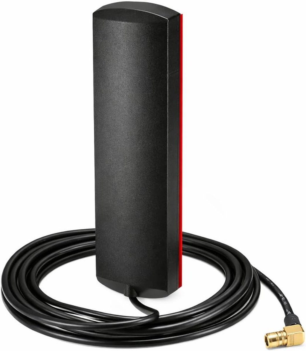 SnelShoppen - Car Antenne DAB+ 17dBi met 300 cm Kabel en SMB Aansluiting, FM/AM en DAB Antenne voor Auto Radio, Betrouwbare Ontvangst en Eenvoudige In