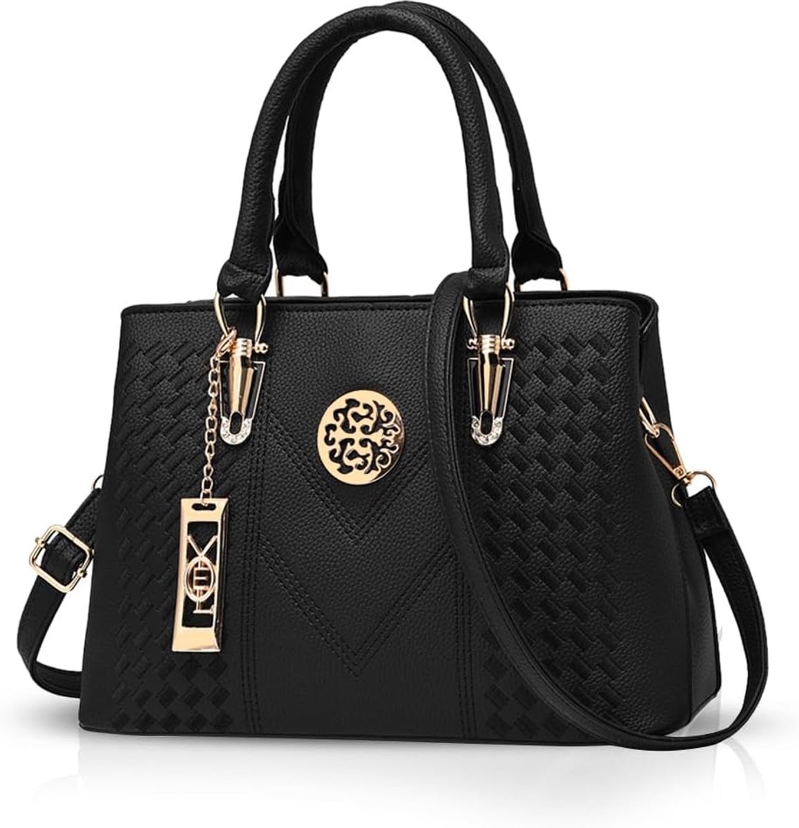 Handtas dames elegant - schoudertas PU leer - klassiek design - stijlvolle werktas - SnelShoppen