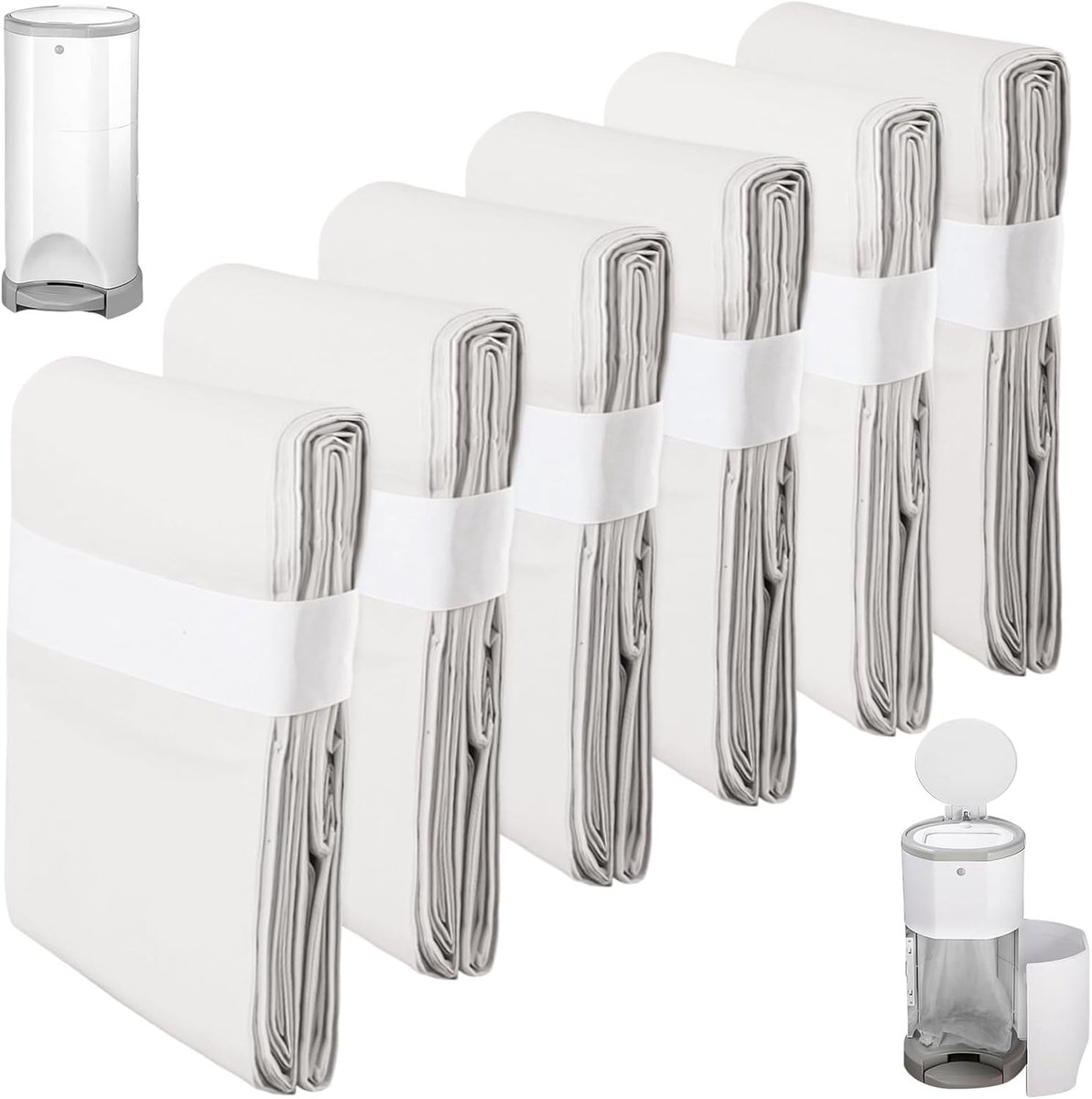 Nappy Bin Refill Film 16L - Wit - Geurproof - Tot 320 luiers - SnelShoppen